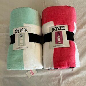 Set of Oversized PINK Victoria's Secret Towels (BRAND NEW)